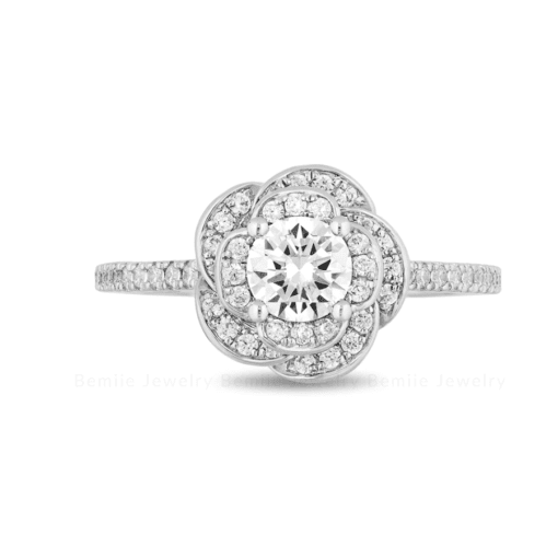 Nhẫn Kim Cương Moissanite Hoa Hồng Bulgarian Rose RBJWHRS5.4NO