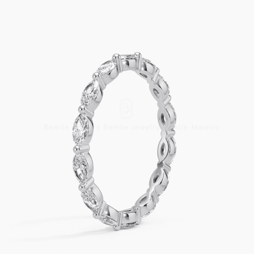 Nhẫn cầu hôn marquise Eternity band - ERBJ052 - Hình ảnh 2