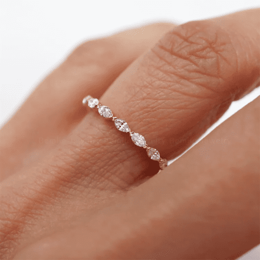 Nhẫn cầu hôn marquise Eternity band - ERBJ052 - Hình ảnh 3