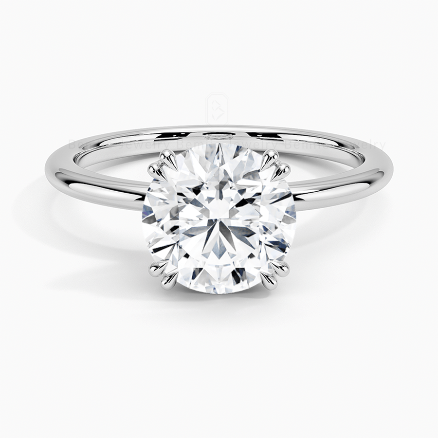 Nhẫn Nữ Kim Cương Moissanite Round Solitaire RBJWHRS8.0SO