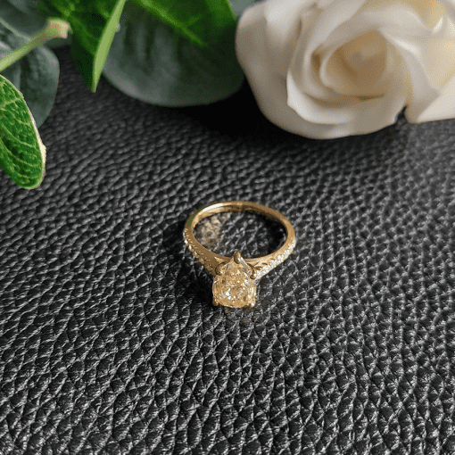 Nhẫn Nữ Light Champagne Pear Solitaire - RBJ013 - Hình ảnh 2