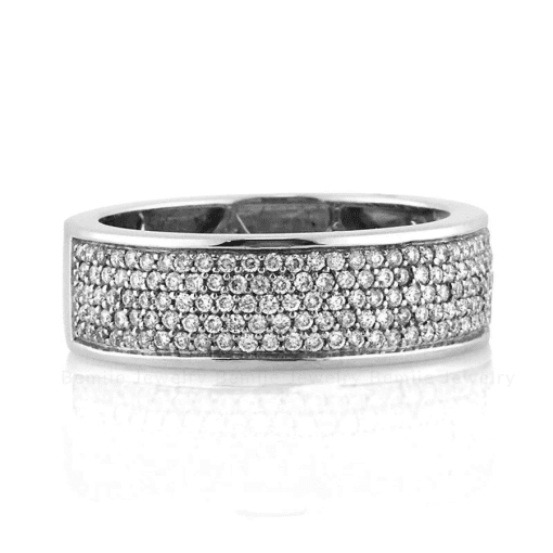 Nhẫn Nam Kim cương Moissanite White Vigor Band MRBJWHRS2.5