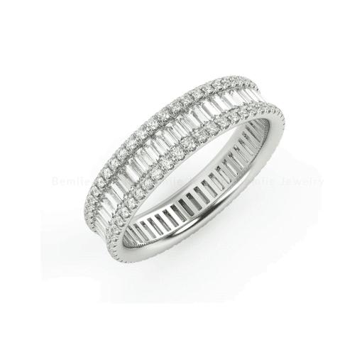 Nhẫn Nữ Baguette Eternity Band - RBJ009 - Hình ảnh 2