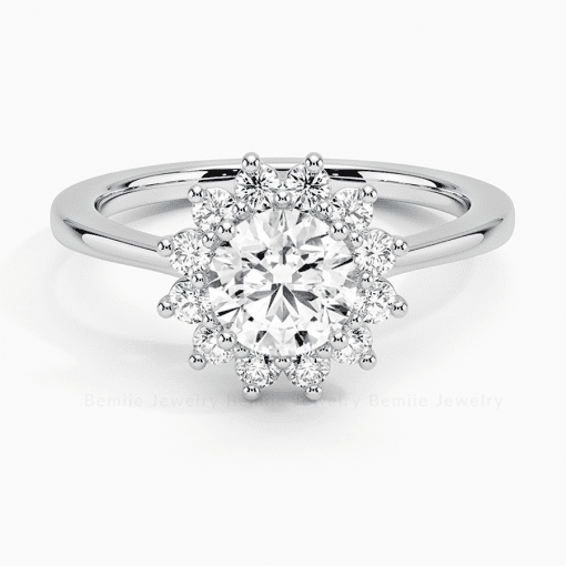 Nhẫn Nữ Kim cương Moissanite Daisy Blossom Halo RBJWHRS6.5HL