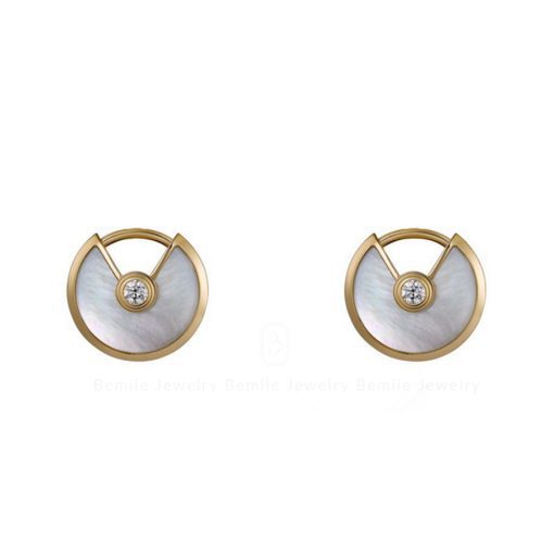 Bông Tai Amulette Stub Khảm Màu Sắc 18K EBDWHRS001CAR