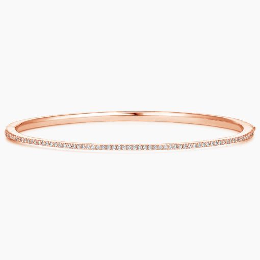 Lắc Tay Nữ Kim Cương Moissanite Half Paved Bangle BBJWHRS2.5NO