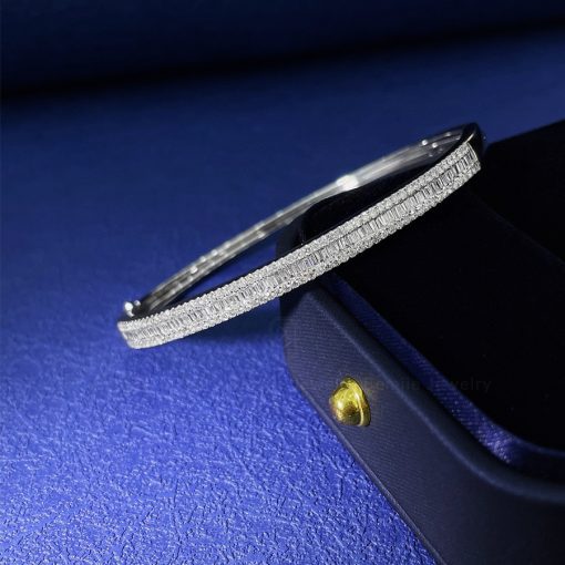 Lắc Tay Nữ Kim Cương Tự Nhiên Bangle Cuff 18K BBDWHBG18K006 - Hình ảnh 3