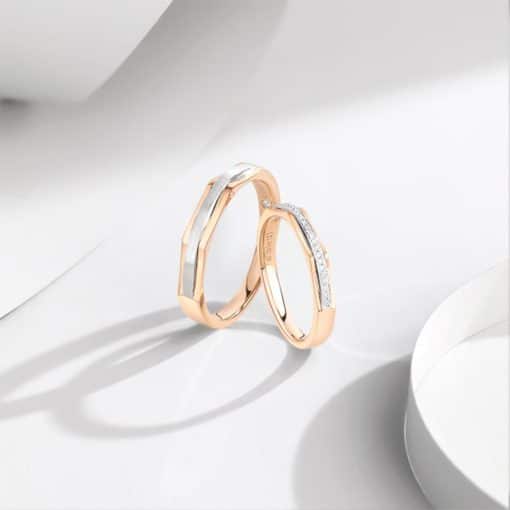 Nhẫn Cưới Kim Cương Crossing Rose-White Gold Band WRBJWHRS024