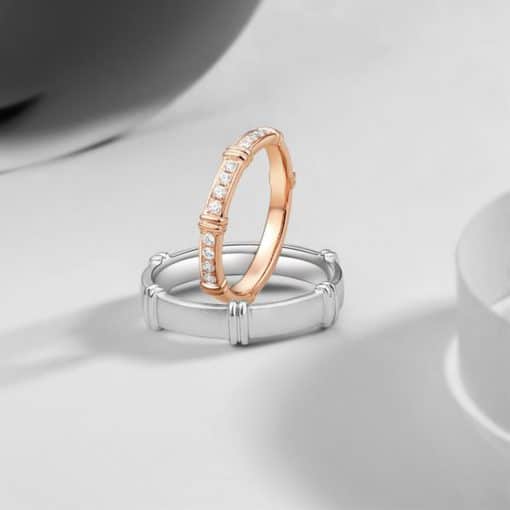 Nhẫn Cưới Kim Cương Eternity Rose-White Gold Band WRBJWHRS013