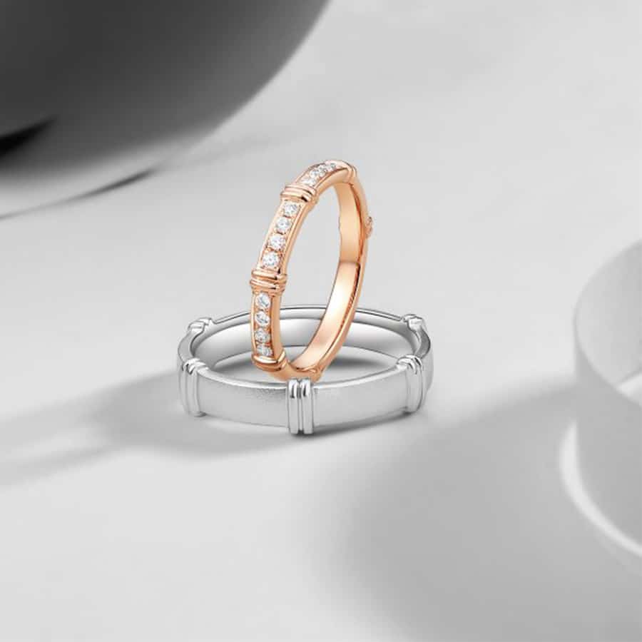 Nhẫn Cưới Kim Cương Eternity Rose-White Gold Band WRBJWHRS013