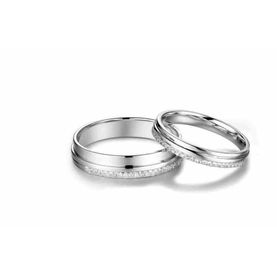 Nhẫn Cưới Kim Cương Half Eternity Band WRBJWHRS021