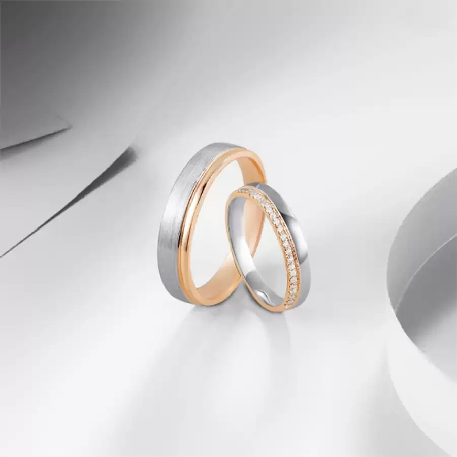 Nhẫn Cưới Kim Cương Timeless Love Rose-White Gold WRBJWHRS026