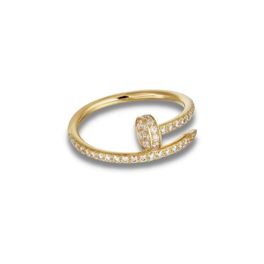 Nhẫn Juste Un Clou Half Diamond Pave 18K RBDRS010CAR