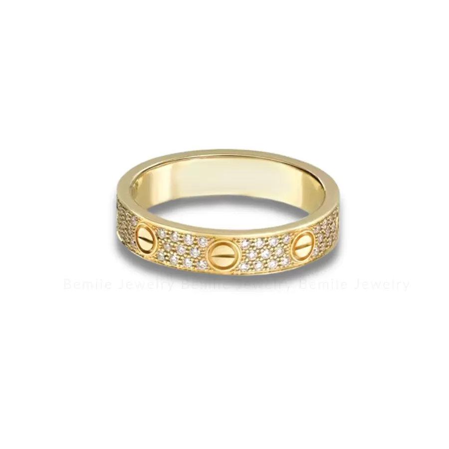 Nhẫn Love Wedding Diamond Paved 18K RBDRS005CAR