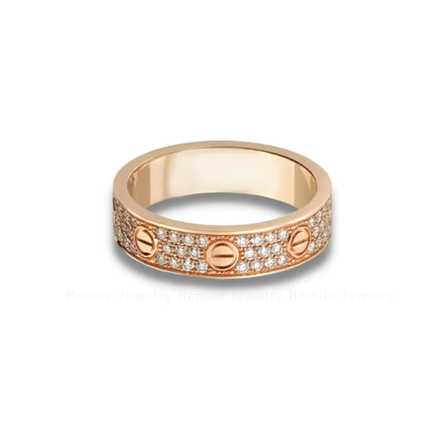 Nhẫn Love Wedding Diamond Paved 18K RBDRS005CAR