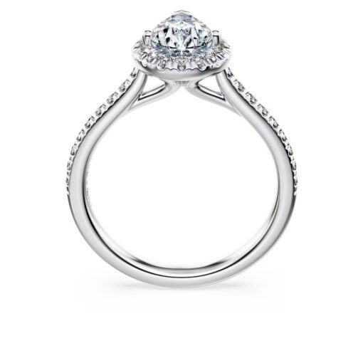 Nhẫn Cầu Hôn Lab-Grown Diamond Pear Halo Pavé ERBD005-LD